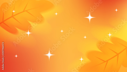 Cozy autumn background with leaves in a minimalist style with a soft gradient. Vector design for banners, advertisements, covers, printing and packaging