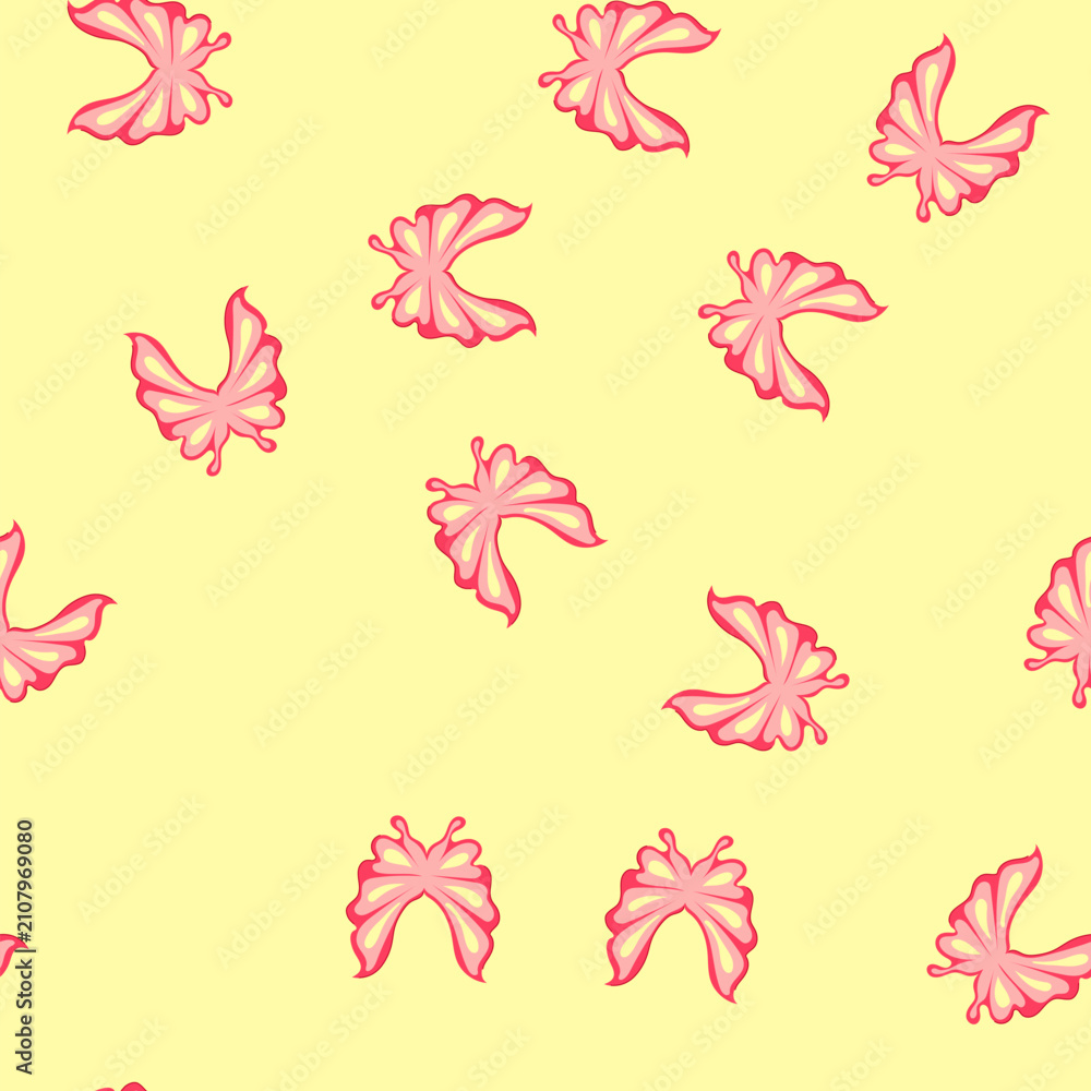 Obraz premium pattern ethereal fairy wings cartoon. magical delicate, fantasy enchanted, gossamer translucent ethereal fairy wings sign. seamless vector illustration