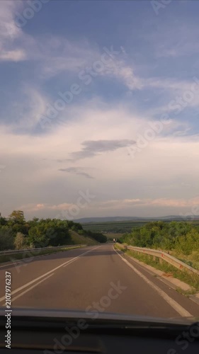 Scenic Country Road Through Agricultural Fields in Moldova