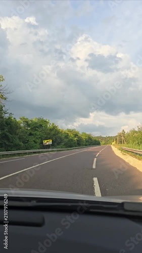 Scenic Country Road Through Agricultural Fields in Moldova