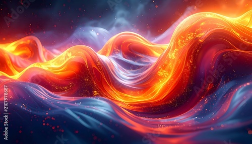 Vibrant abstract wave design background.