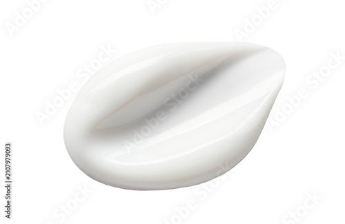 smear of cream texture on transparent background
