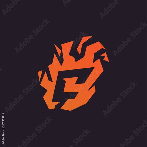 Letter C Fire Logo design 