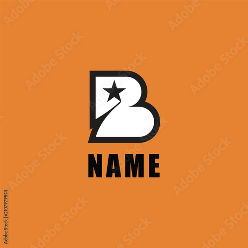 Letter B star Logo Design