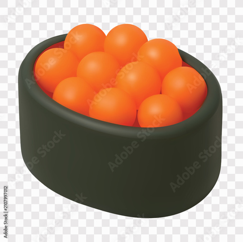 Japanese Sushi Vector Icon Set | 3D icon set | ikura gunkan maki