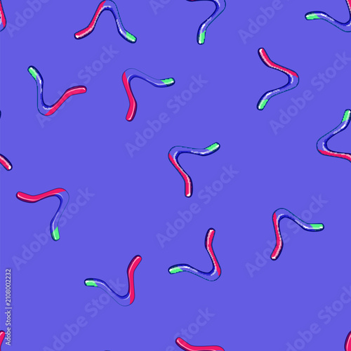 Принти на полотні seamless pattern karma boomerang cartoon
