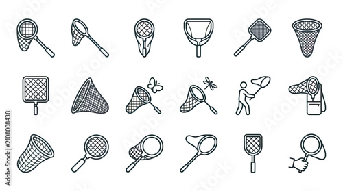 Collection of diverse net designs for capturing insects and outdoors