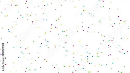 Colorful Falling Confetti Animation on White Background