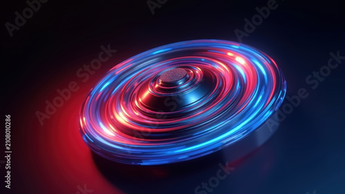 Patriotic chrome gyroscope spin