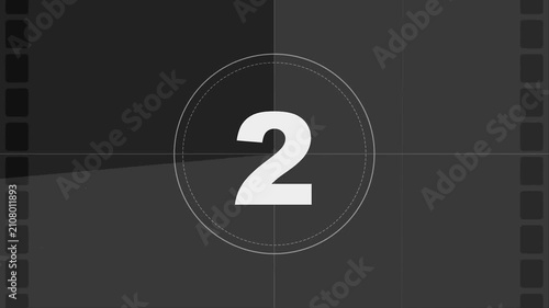Vintage Film Leader Countdown 3 to 0