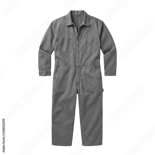 Konstfotografi Grey workwear coveralls uniform on transparent background