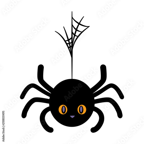 Photos Spider web insect halloween handdrawn arachnid creepy