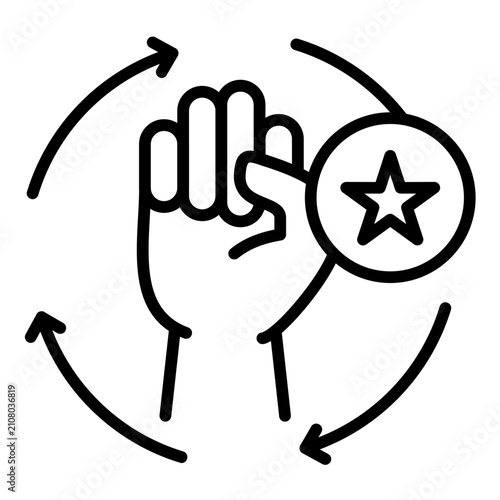 Obraz na plátne Courage Icon