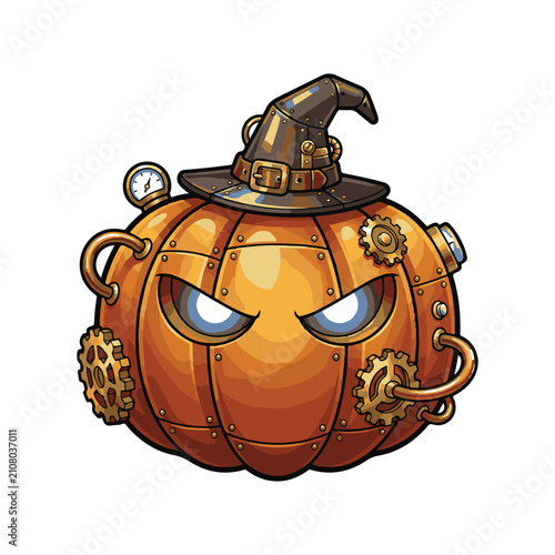 Halloween Cartoon Bomb and Explosive Barrel Vector Illustration with Witch Hat Pumpkin Black Cat Bats and Spooky Autumn Holiday Elements Isolated on White Background