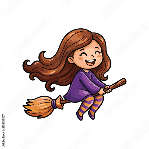 Cute Cartoon Girl Character Holding a Sword Book and Guitar Vector Illustration Smiling Child in Dress Isolated on White Background