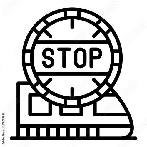 Obraz na płótnie Stop Train Icon