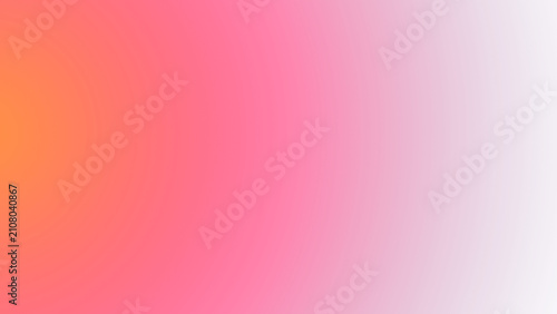 Tableau sur toile Smooth horizontal gradient of vibrant orange, warm pink, and bright white colors
