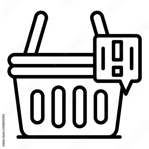 Bild auf Leinwand Shopper Icon