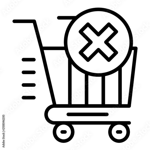 Fotografía Cart Canceled Icon