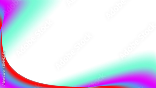Quadro su tela Sweeping colorful gradient forms a soft rounded border on a clean white canvas