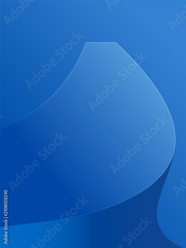 Abstract blue geometric background with smooth layered curves and gradients. Modern minimalist technology wallpaper design.