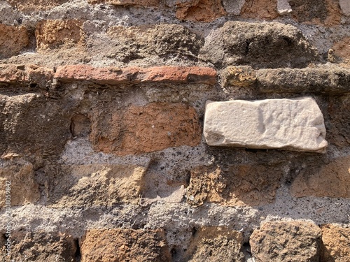 Photography Ancient brick wall in Rome, Italy