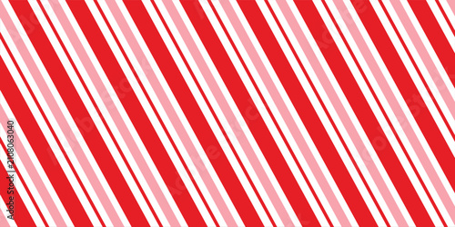 Foto Candy cane Christmas background, peppermint diagonal stripes print seamless patt