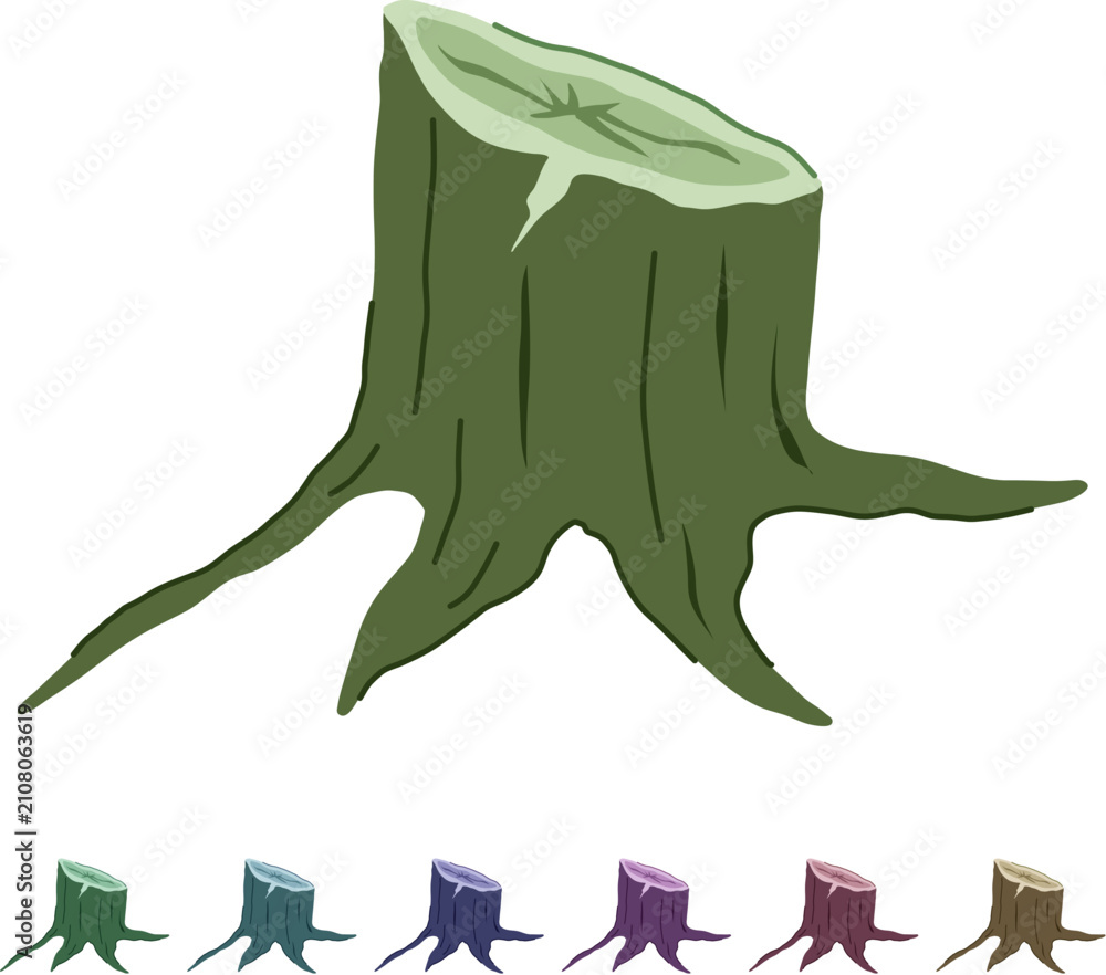 Obraz premium stump stump cartoon. texture life, log forest, circle ring stump stump sign vector