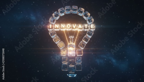 Innovative Lightbulb Concept Illuminates Futuristic Inspiration in Space.