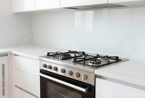 Modern kitchen interior wit...