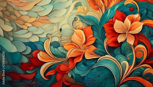 Floral Textured Background