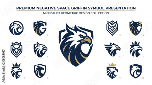Griffin Logo Collection: Geometric & Minimalist Emblems for Brands