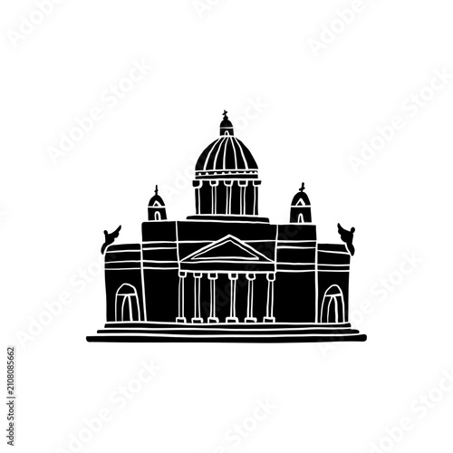 Cathedral Landmark Vector Illustration