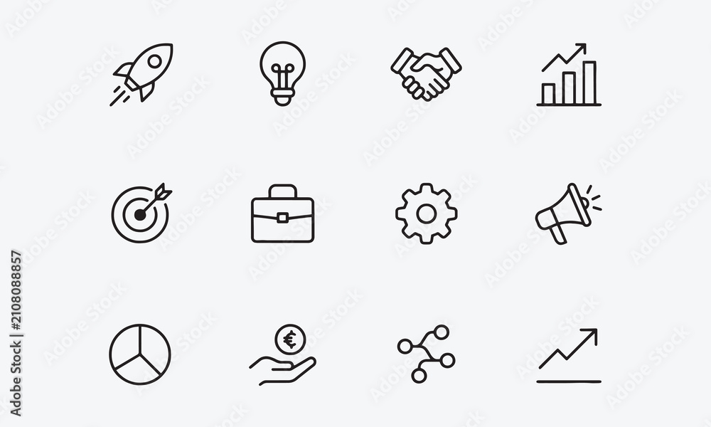 Fototapeta premium Business icon set