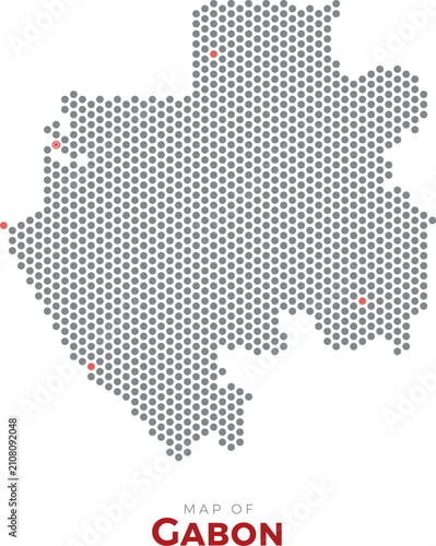 Quadro su tela Map of Gabon
