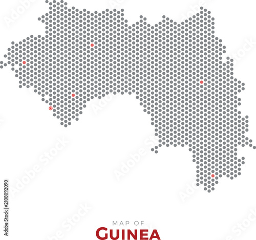 Obraz na plátne Map of Guinea