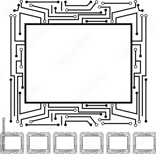 Fotografi lithography microchip frame cartoon