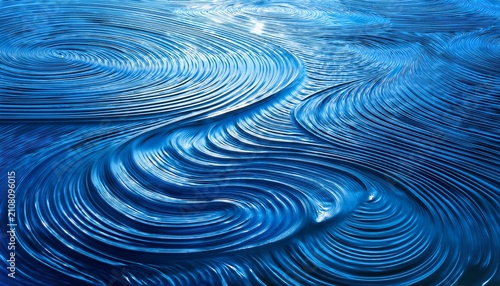 Abstract Blue Rippled Water Background