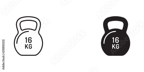 sixteen kilogram kettlebells for fitness and exercise visuals