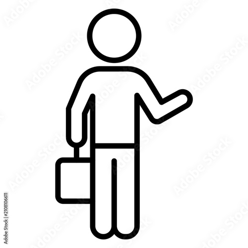 Cuadro en lienzo Avid Traveler Icon