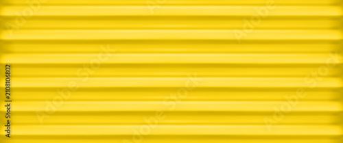 Konstfotografi Yellow horizontal corrugated metal container seamless texture