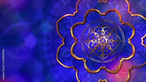 Diwali festival background with ornate Indian mandala, golden decorative elements, vibrant purple and gold luxury backdrop, festive celebration design with copy space for greeting cards, banners