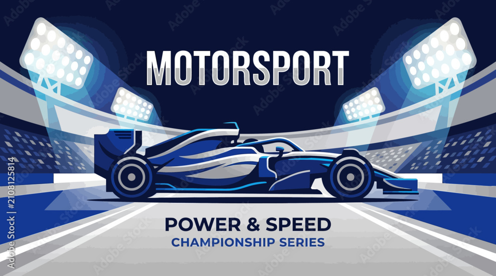 Obraz premium Exciting Motorsport Power And Speed Championship Series Event Display