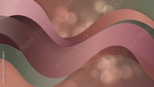 Smooth Abstract 3D Curved Waves with Soft Bokeh Background