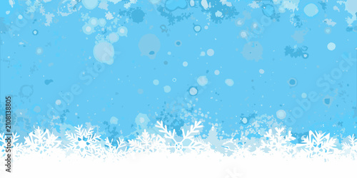 Photos Snowflake Pattern With Soft Blue Gradient Background