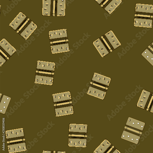 seamless pattern object door hinge cartoon. house silver, open construction, repair tool object door hinge sign vector