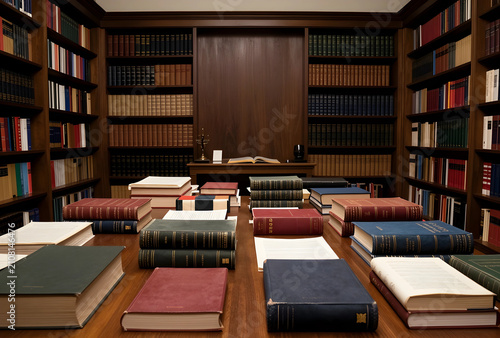 Traditional library interio...
