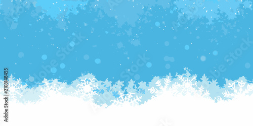 Photos Snowflake Pattern With Soft Blue Gradient Background