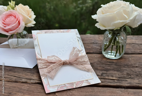 Blank wedding invitation ca...