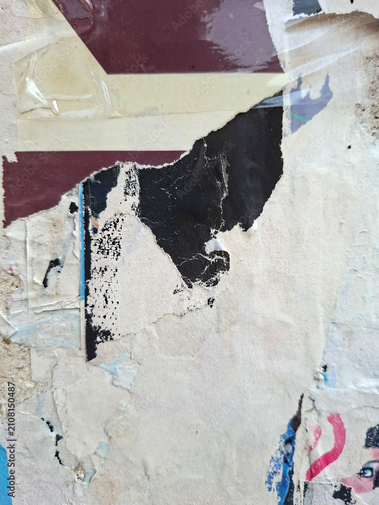 Fototapeta premium Torn and ripped urban paper poster background